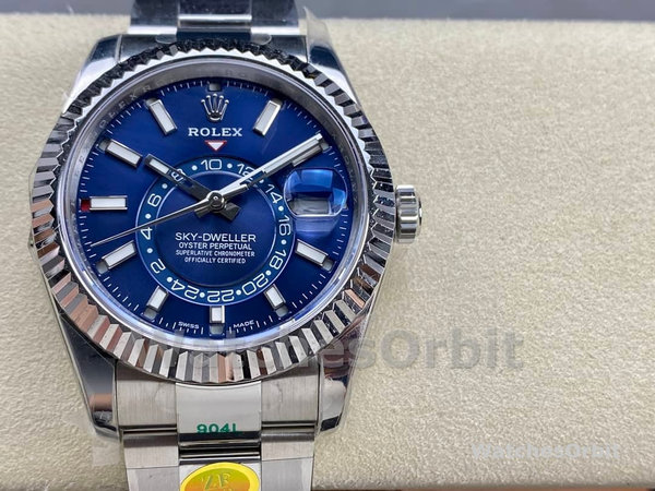 Rolex Sky-Dweller 42 m336934 0005 Stainless Steel Blue Dial Replica Watch