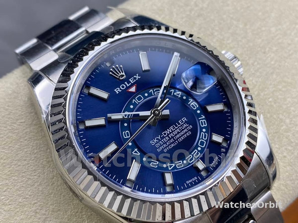 Rolex Sky-Dweller 42 m336934 0005 Stainless Steel Blue Dial Replica Watch