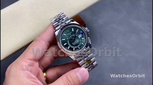 Rolex Sky Dweller 42 White Gold Fluted Bezel 336934 0002 Men's Watch