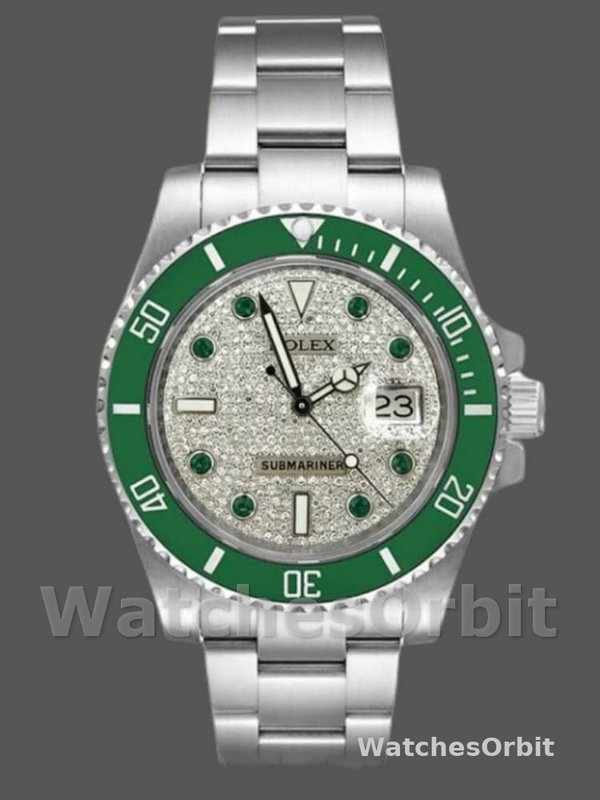 Rolex Submariner 116610 Diamond Paved Dial Automatic 40mm Mens Replica Watch
