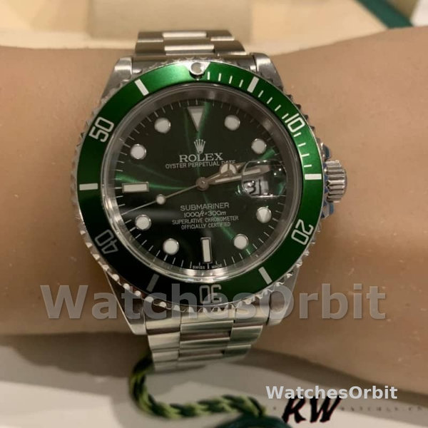 Rolex Submariner 16610 Stainless Steel Refinished Green Dial 40mm Mens Replica Watch