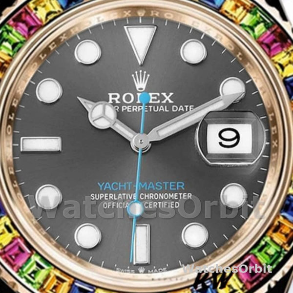 Rolex Yacht-Master 116695 Black Rubber Strap Grey Dial 40MM Mens Replica Watch