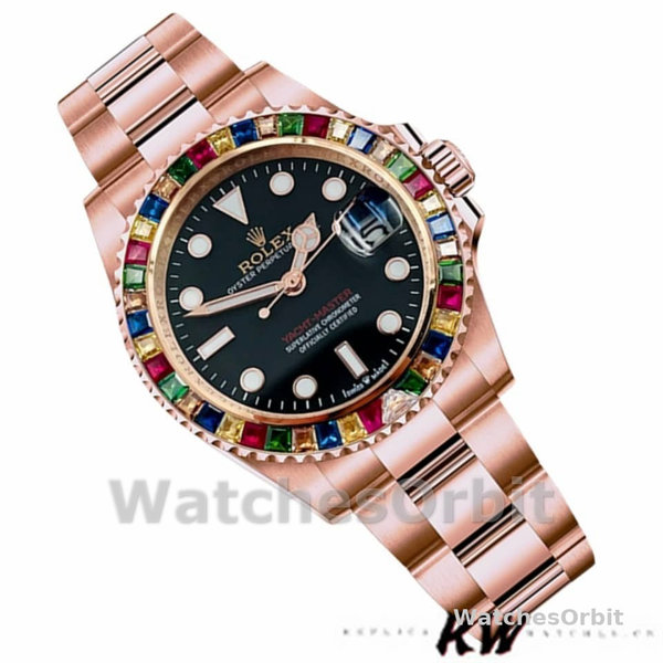Rolex Yacht-Master 116695 Everose Gold Black Dial 40MM Mens Replica Watch