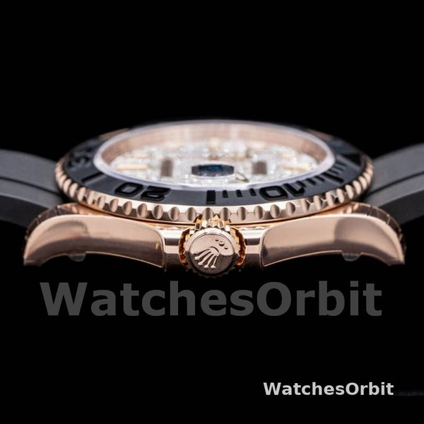 Rolex Yacht-Master II 126655 Diamond Pave Dial Rose Gold 40mm Mens Replica Watch
