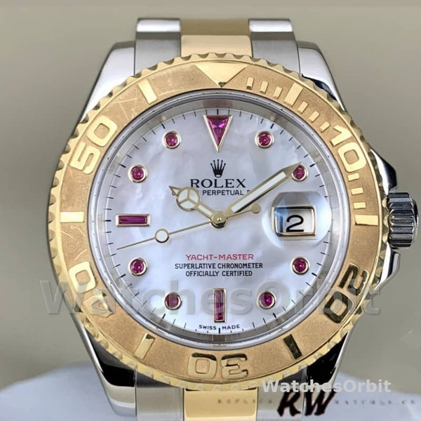 Rolex Yachtmaster 16623 Steel Yellow Gold White MOP Dial 40MM Mens Replica Watch