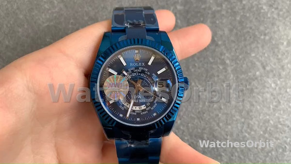 Rolex DiW Sky Dweller 326934 BLUE DLC 40MM Men's Watch